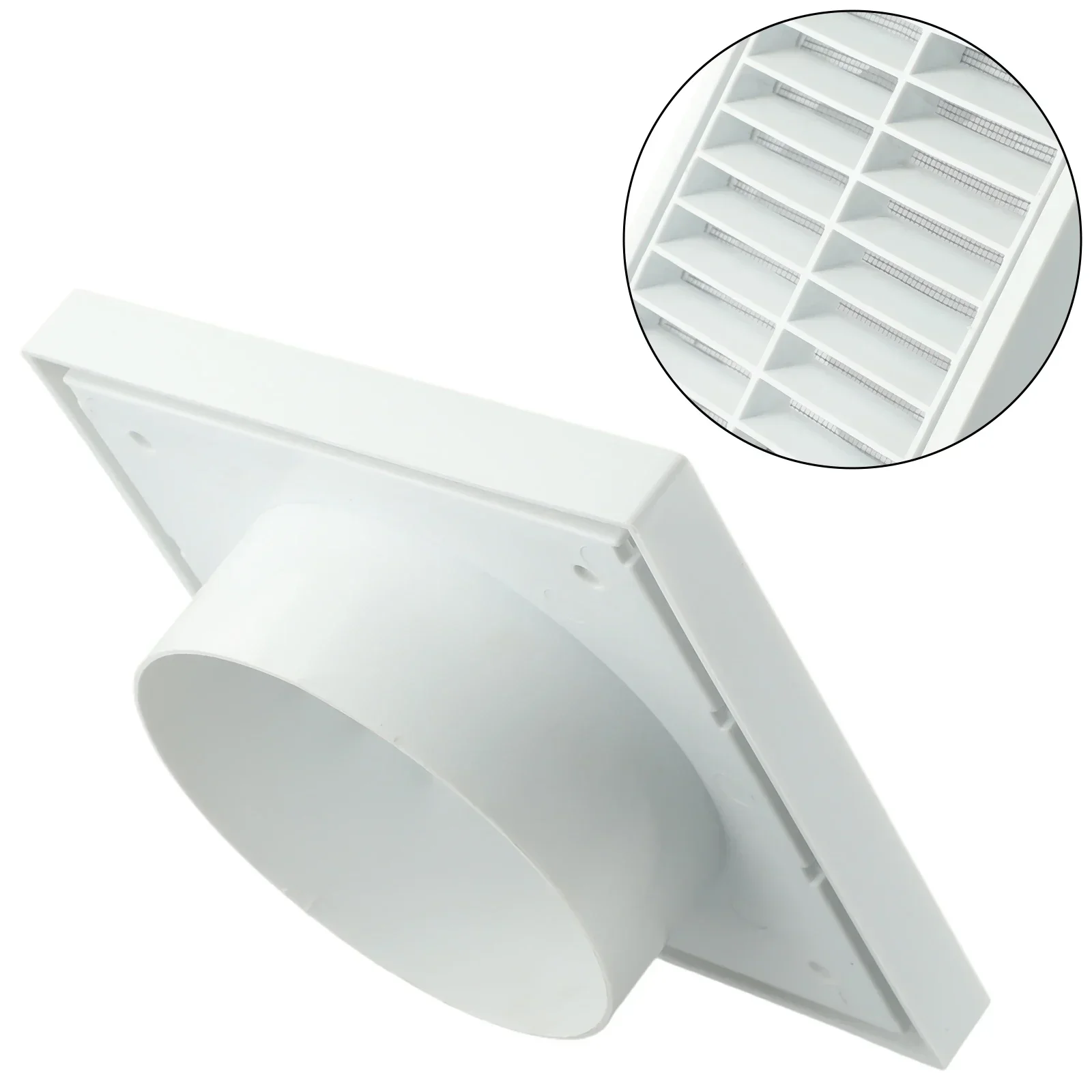 

Plastic Grille Air Outlet Durable PP Material Wide Coverage For Exhaust Fans And Clothes Dryers Vermin Protection White