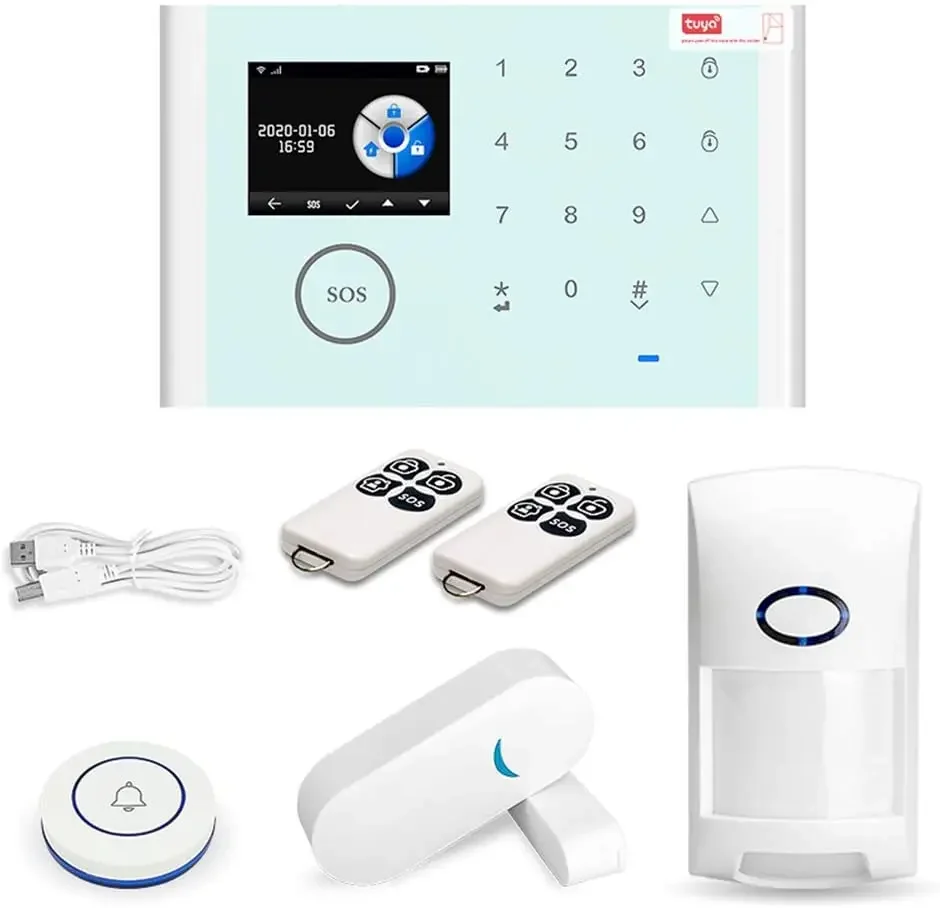 2021 Multi-Language Anti-Theft 433MHz Tuya Wireless WIFI Smart Home Security Alarm System