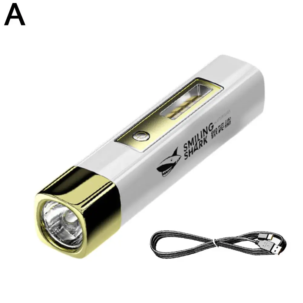 Mini Pocket Flashlight Torch USB Rechargeable Ultra Range Flashlight Long LED Bright Small Waterproof Lamp Outdoor D2R6