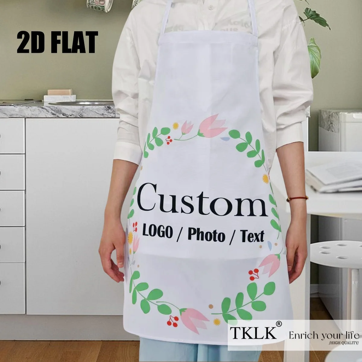 

Custom Men's and women's aprons, personalized with ur logo/design/photos and text. Customized chef polyester aprons