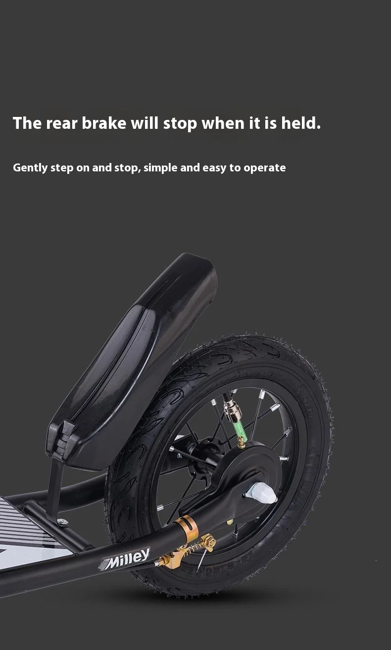 Faltbarer Erwachsenen-Roller mit Handbremse, Großes Rad, Zweirad-Stadtroller für Jugendliche und Berufstätige, Brandneues Modell – Detail 10