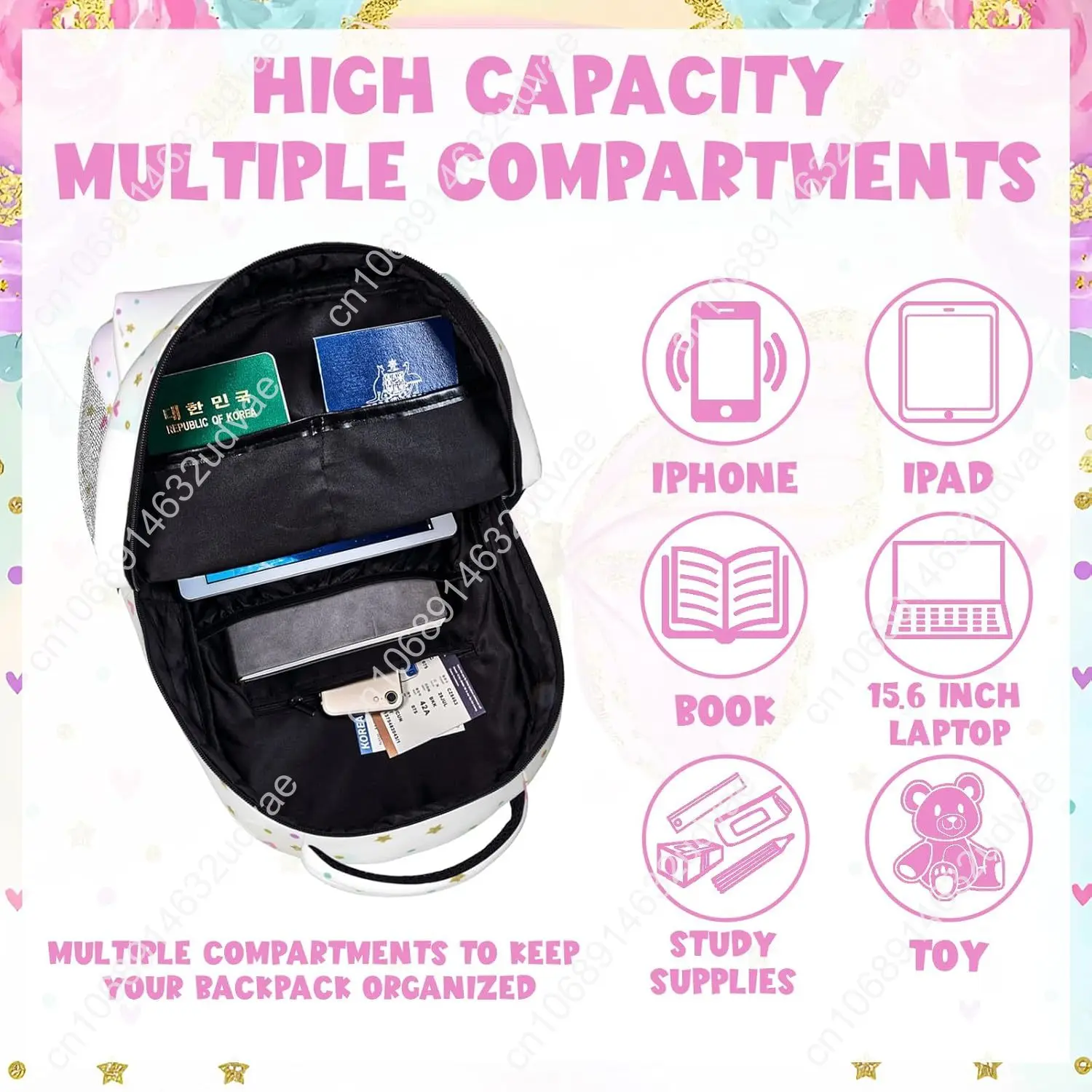 Personalized Backpack for Girls Boys, Custom Backpacks with Name for Kids, Customized Butterfly School Bookbag for Back to Schoo