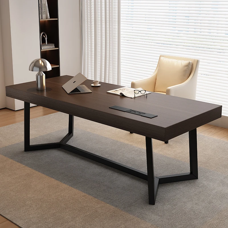 Italian minimalist all-solid wood book chair combination modern minimalist home bedroom study writing desk office computer desk