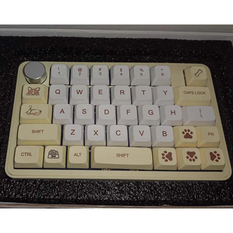 MK40 Gaming Mechanical Keyboard Customizable Macro Programming 38keys 2.4G+BT+Wired Keyboard Office E-Sports One-Hand Keyboard