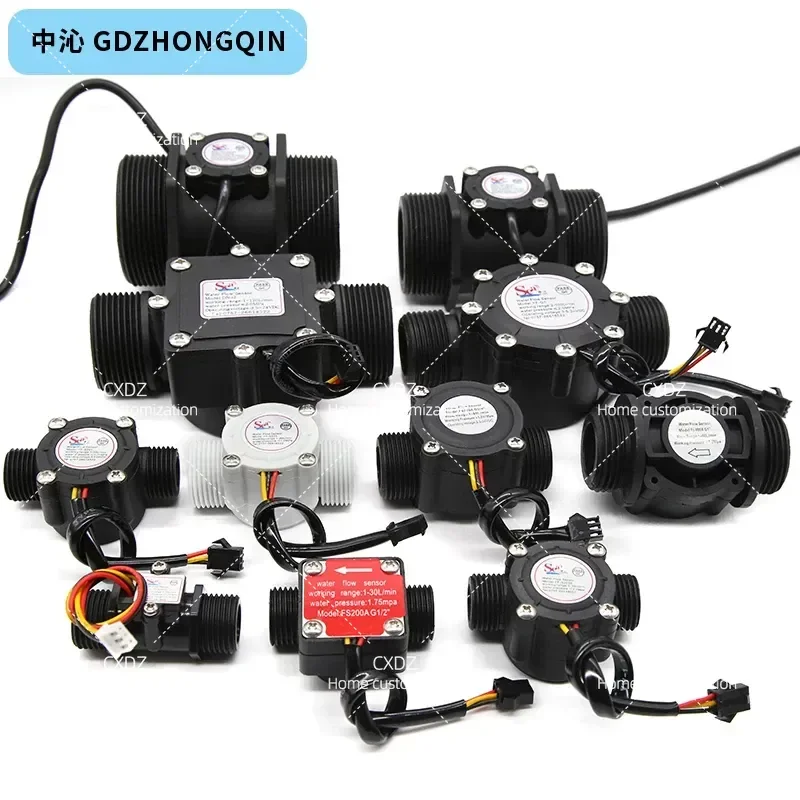 Hall Effect Water Flow Sensor Meter for Water Heater Farmland Irrigation Liquid Metering 4 6 Minutes 1 Inch 2 Inches