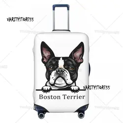 Custom Cute Dog Boston Terrier Suitcase Cover Dust Proof Pet Animal Luggage Protective Covers for 18-32 inch