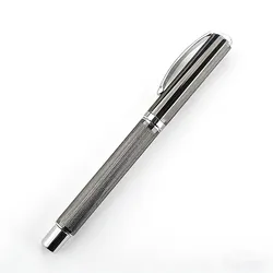 Deluxe qualität Metall Schwarz grau Business büro Rollerball Stift 0,5mm Nib silber Clip rollerball Stift büro Schule Liefert