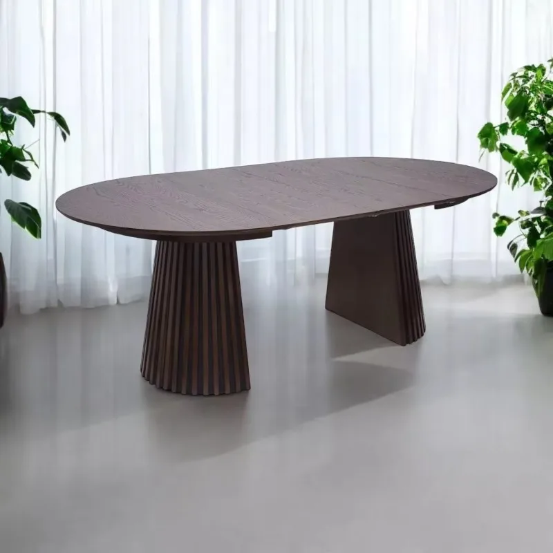 Original Factory Price Wooden Kitchen Furniture Walnut Wood Live Edge Slab Restaurant Dining Table
