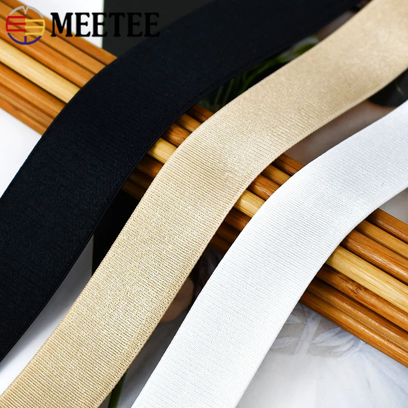 5/10Meters Meetee 6-30mm Nylon Elastic Band Spandex Underwear Stretch Webbing Tape Bra Elasticity Rubber Tapes Sewing Accessory