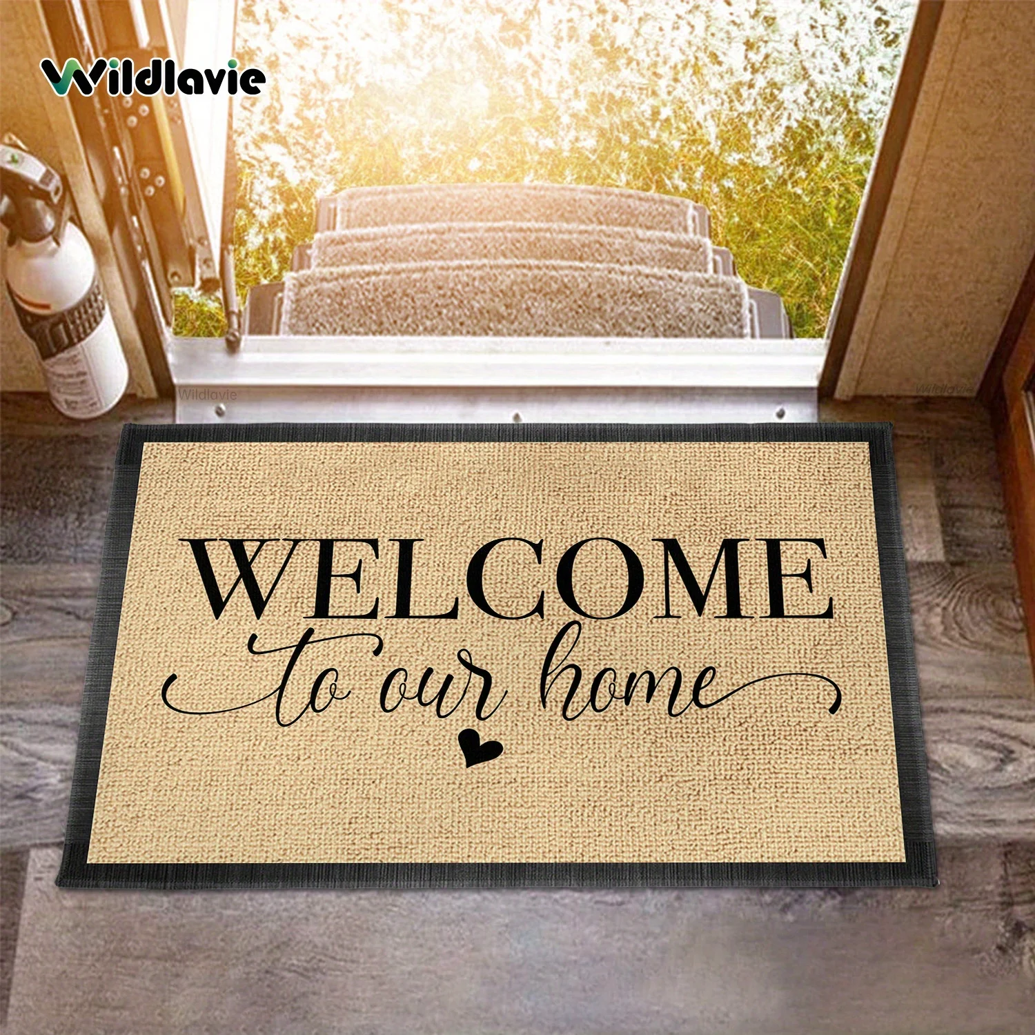 VIKAMA – tapis de porte d'entrée de bienvenue, tapis de sol de cuisine antidérapant, tapis de zone intérieure et extérieure, décoration de la maison