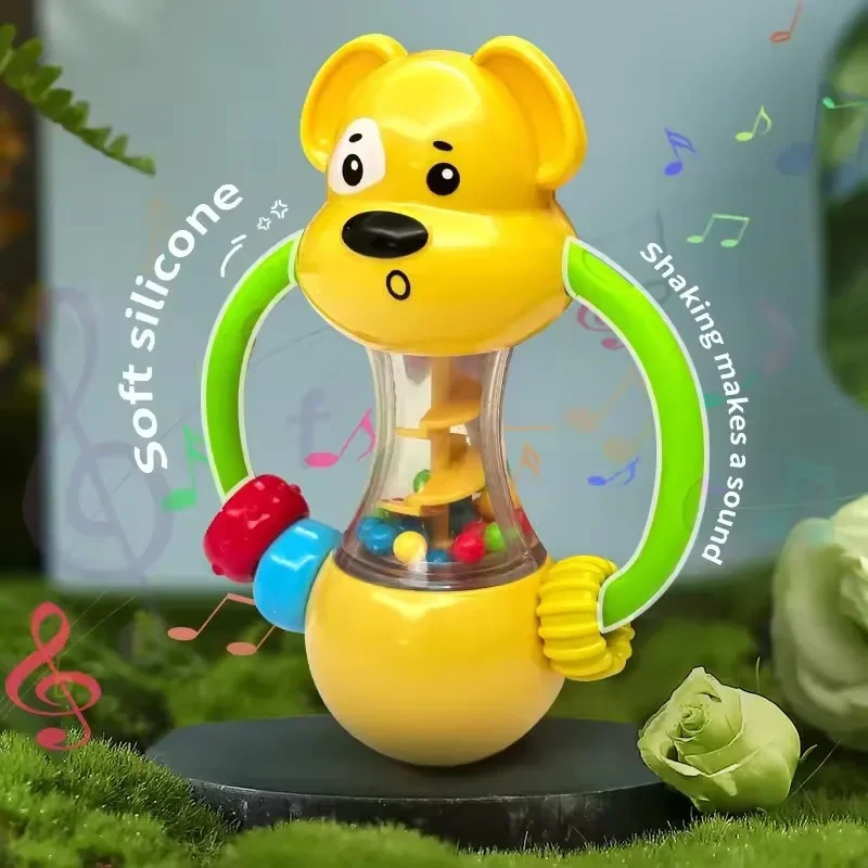 Zachte babygrijpbal Rammelaars met belbal Vroeg onderwijs Educatief zintuiglijk speelgoed Willekeurige kleur