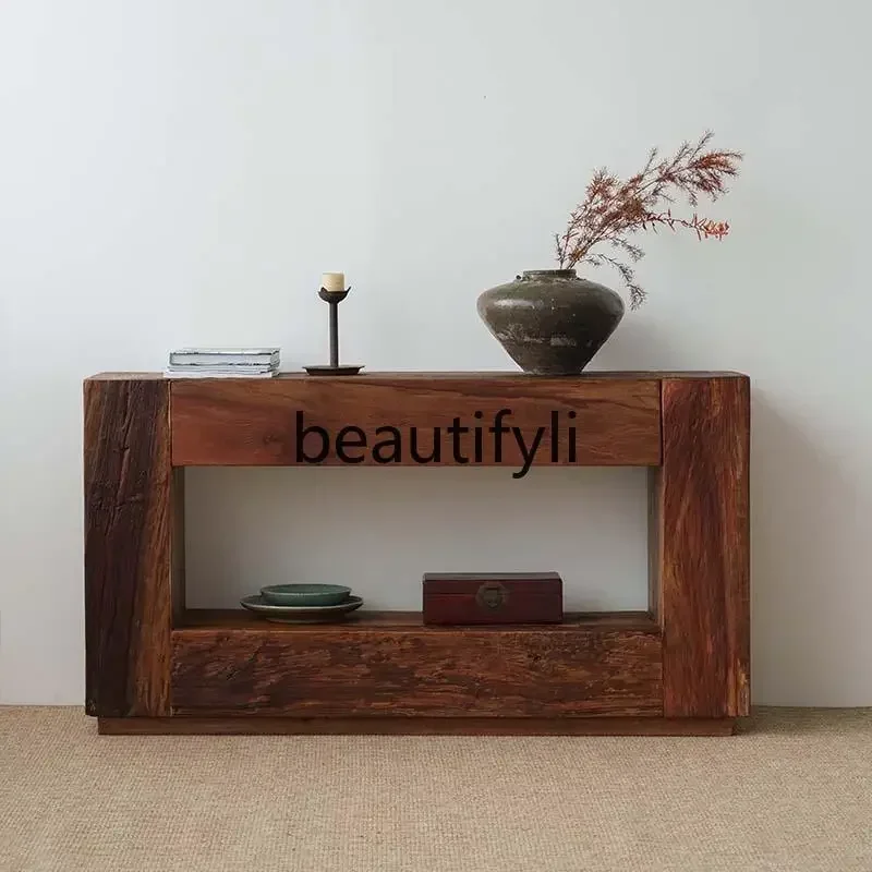 

Горячая распродажа: Декоративный шкаф Wabi Sanfeng Laomu Zen для прихожей, отелей B&B, в ретро-стиле, для хранения вещей, приставной шкафчик к дивану