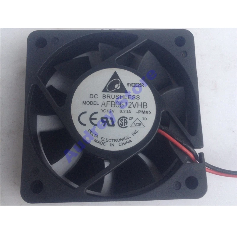 

Original Delta AFB0612VHB 0.24A DC12V 6015 6cm 2-wire cooling fan Double ball bearing 5000rpm air blower