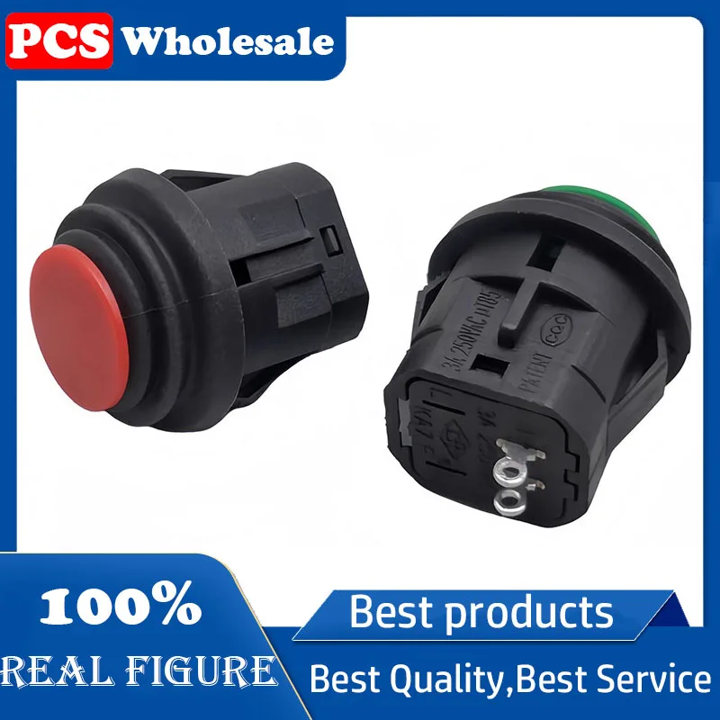 

2pcs KA7F button switch, reset/self-locking switch, 2-pin power switch, 3A250V, 16MM