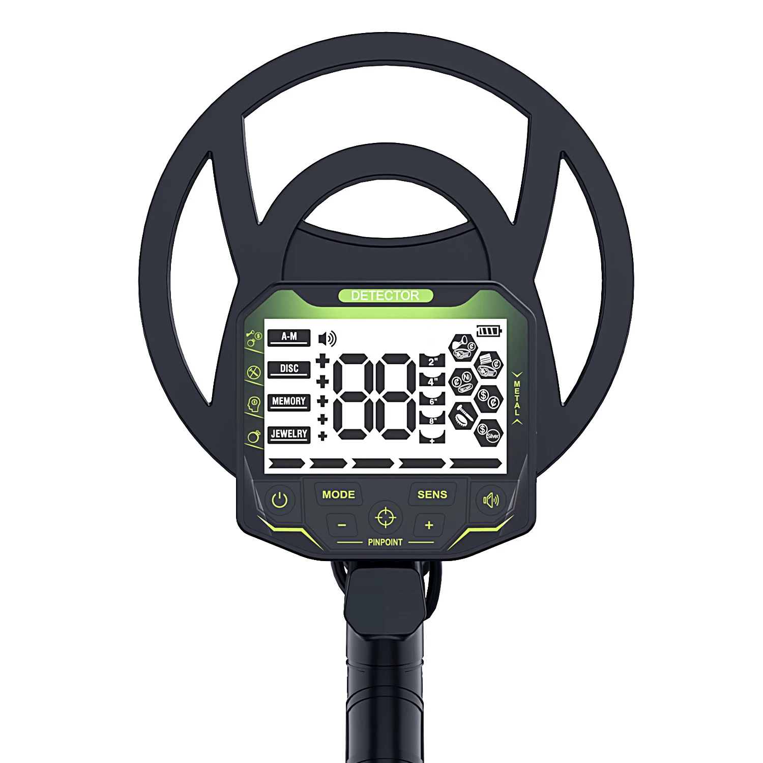 Professional  GT972H Metal Detector for Adults Waterproof Higher Accuracy 5 Modes Gold Detector with Strong Anti-Interference