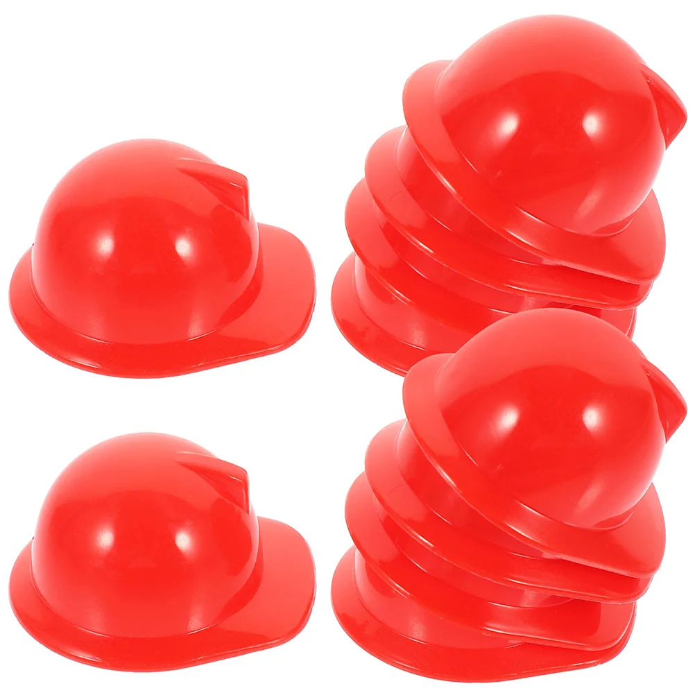 40 Pcs Mini Construction Hat Hardhat Top Hats Peeler Miniature Helmets Plastic Bird Child for Kids Cap