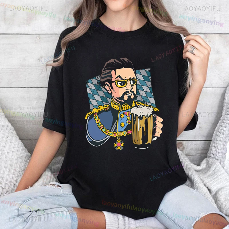 Oktoberfest Cartoon Graphic Pattern O-neck BeerHipster Wheat Fighting Tshirt Men Women Breathable Vintage Fashion Streetwear