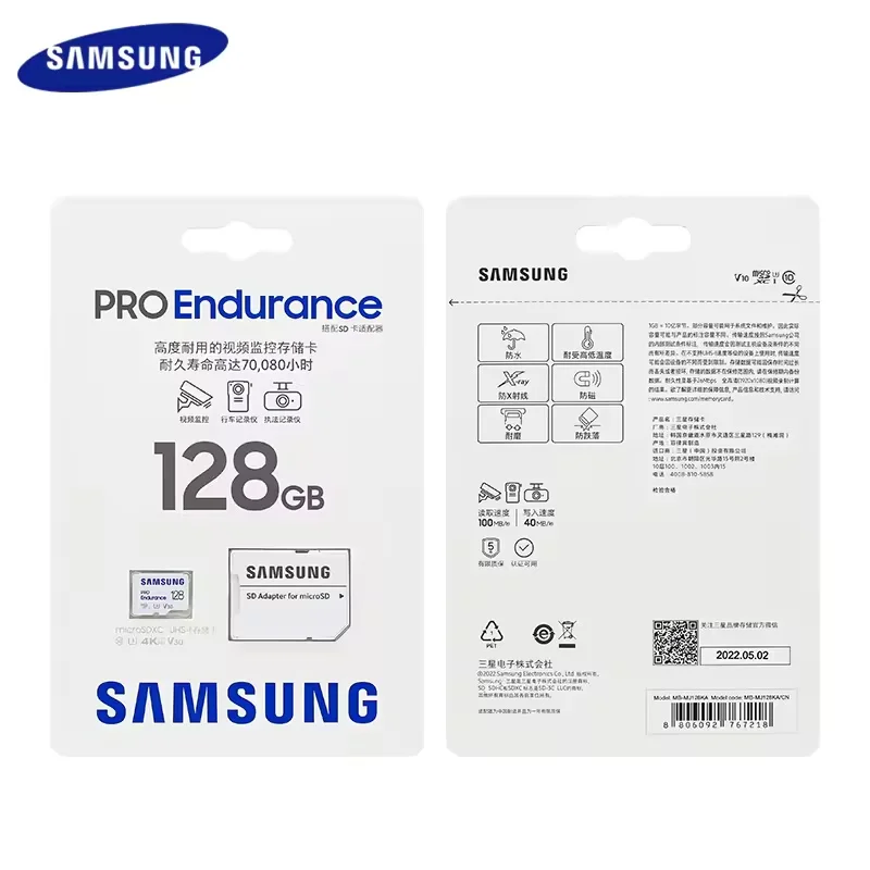 Oryginalna karta pamięci SAMSUNG PRO Endurance Micro SD 256G 128G 64GB 32GB U3 4K High Endurance TF do kamer samochodowych, kamer bezpieczeństwa i rejestratorów jazdy. — zdjęcie produktu 6