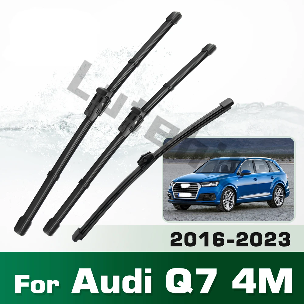 Wischer lhd vordere und hintere wischer blätter für audi q7 4m 2016-2023 windschutz scheibe windschutz scheibe fenster regen bürste 26 "20" 16"