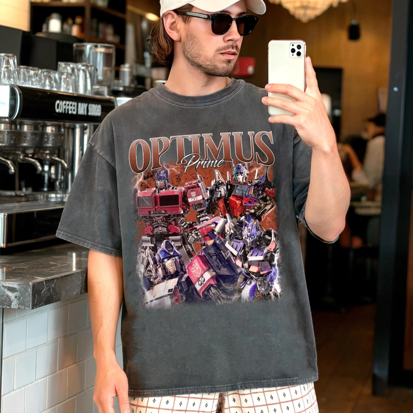 컴포트 컬러스 레트로 90년대 옵티머스 프라임 셔츠, 옵티머스 프라임 오토봇 트랜스포머 영화 부틀렉 그래픽 팬 티셔츠
