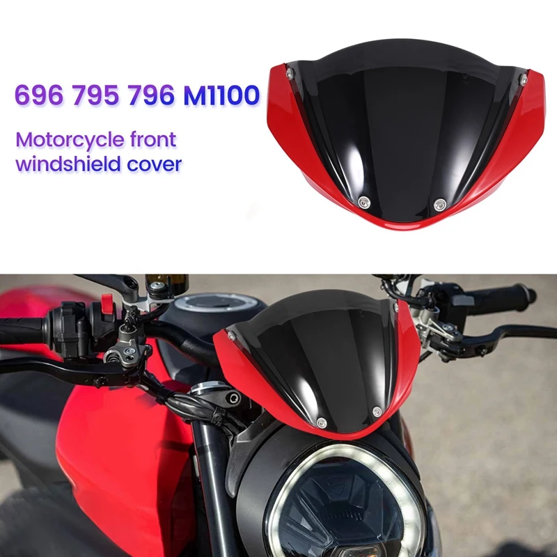 Windshield Head Cover For-Ducati Monster 696 795 796 M1100 Motorcycle Modification The Wind Plate