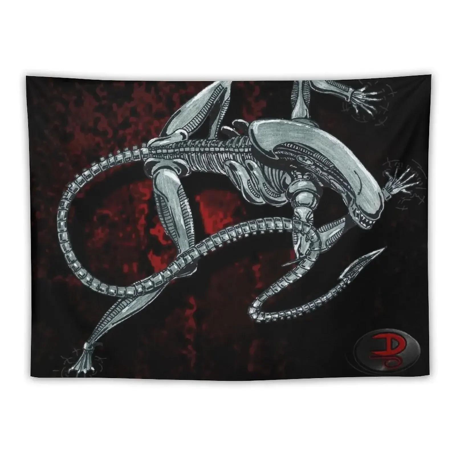 Xenomorph (DmNerdArtist) Tapestry Wall Decorations Wallpaper Tapestry