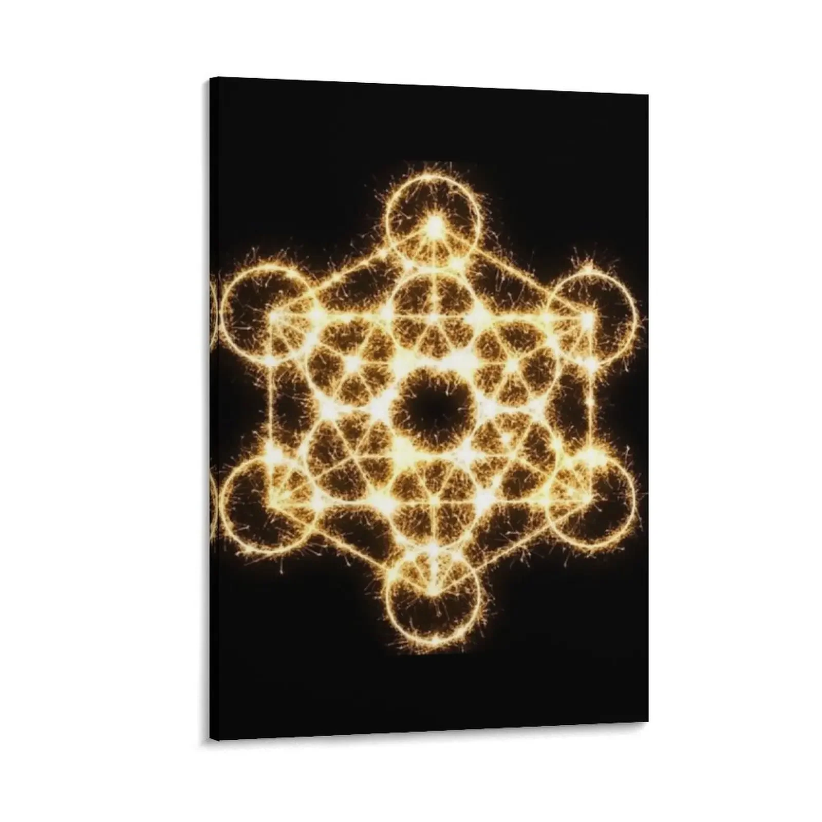 

Black and Gold Metatron's Cube Canvas Painting Decoration pictures room wall posters for wall house decoration poster