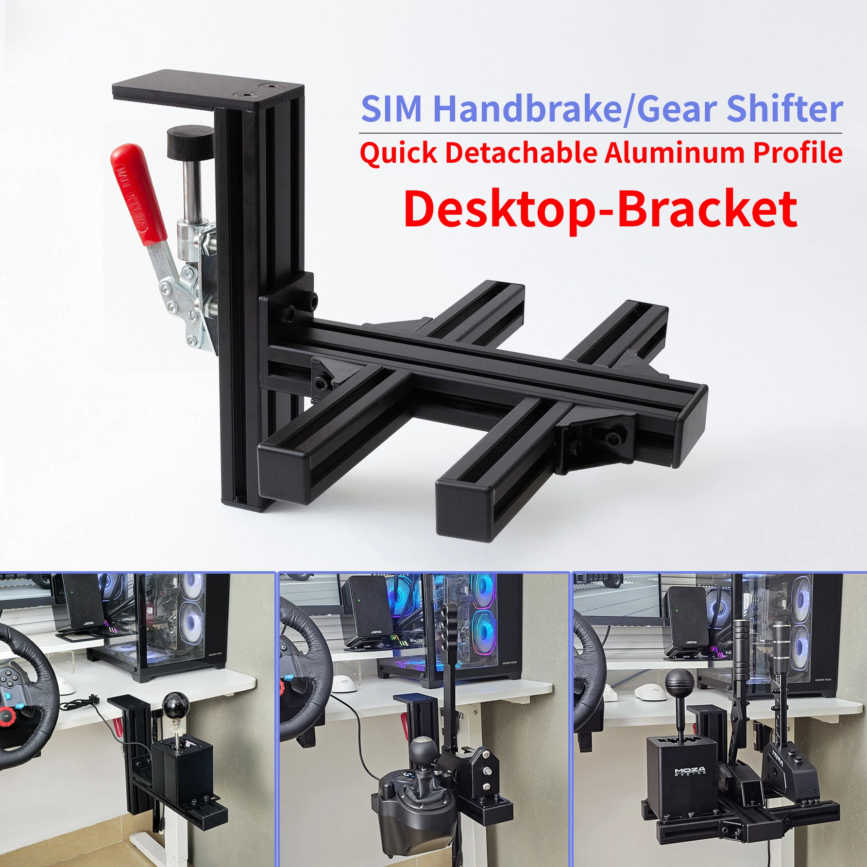 Desktop Mounting Bracket Sim Racing Clip Table Clamp For FANATEC SQ Thrustmaster TH8A TSSH Logitech G29 G923 MOZA HGP SGP PXN A7