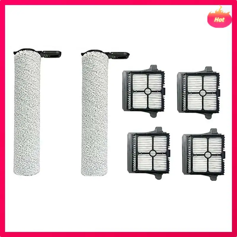 Ad-para tineco floor one s7 aspirador de pó a vapor peças de reposição acessórios 6 pçs rolo escova filtro hepa