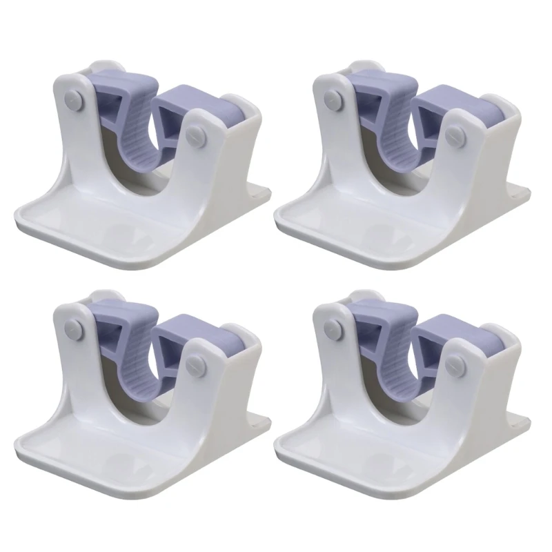 

Y166 Set of 4 Mop Handle Holders Wall Mounted Grippers No Drilling Self Adhesive Rack