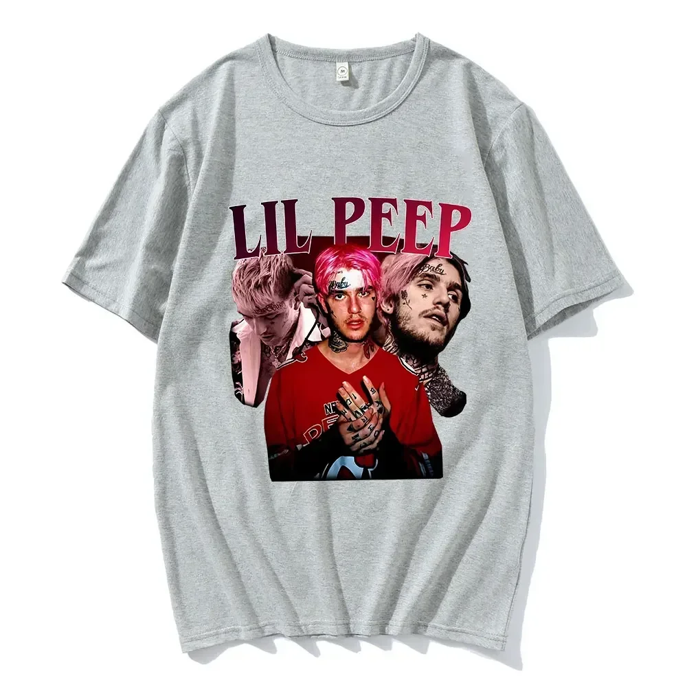 Lil Peep Rap Graphic Print T-shirt Funny Vintage Hip Hop T Shirt Fashion Design Casual Short Sleeve T-Shirts Gothic Streetwear