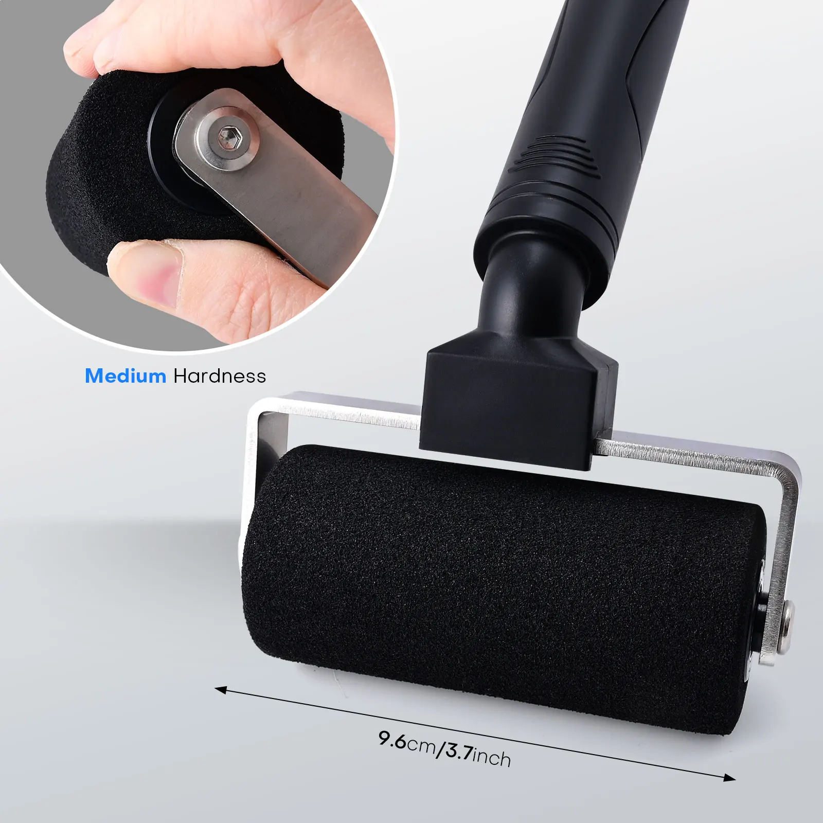 FOSHIO Auto-Vinylfolien-Presswalze mit Griff, Weiche Gummi/Schwamm-Rolle für Carbon-Lackfolien, Aufkleber, Tapeten und Bastelarbeiten – Detail 23