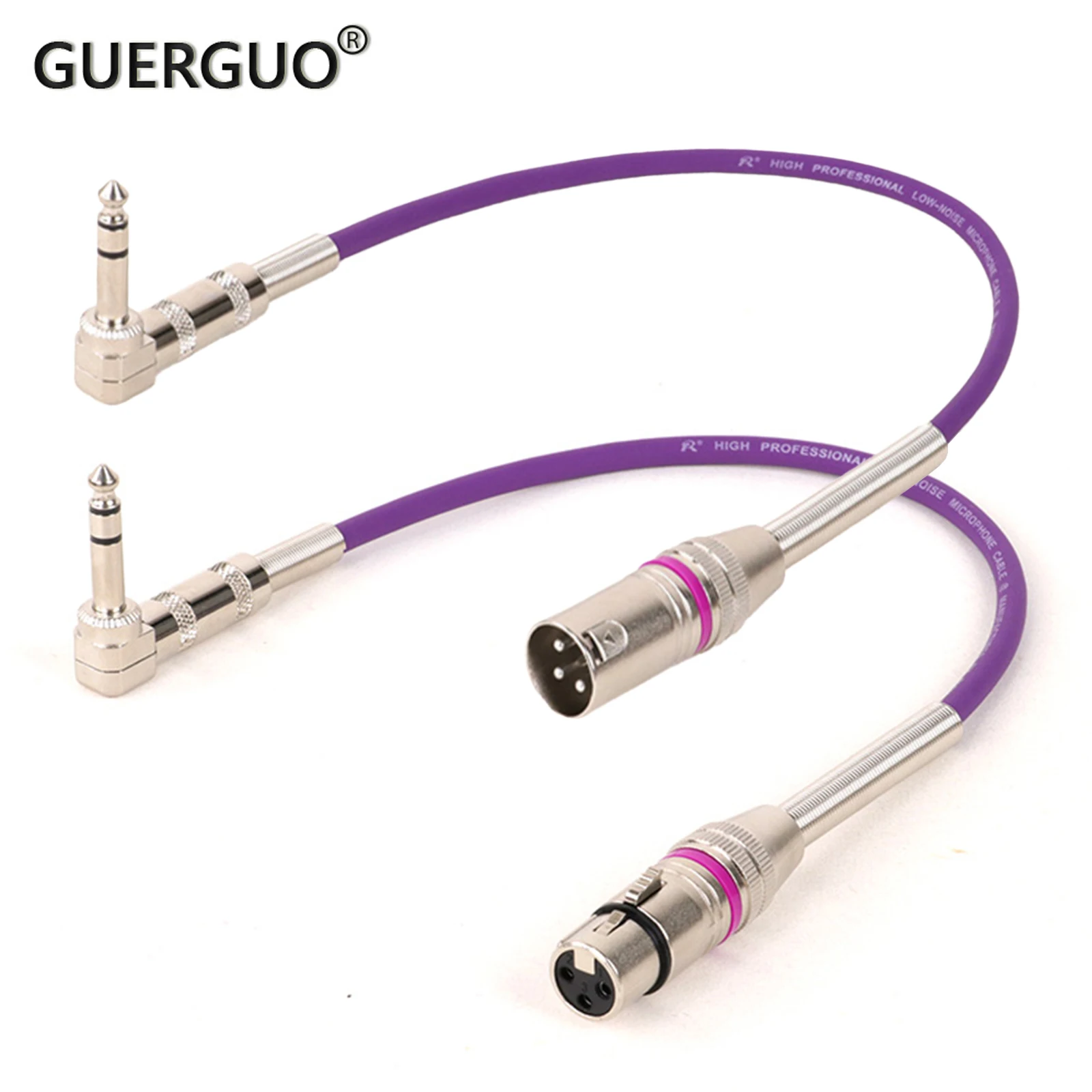 

1PCS XLR to 90 degree 6.5 TRS Balanced Audio Cable XLR Cannon Stereo Karon Microphone Mixing Console Sound Card Extension Line