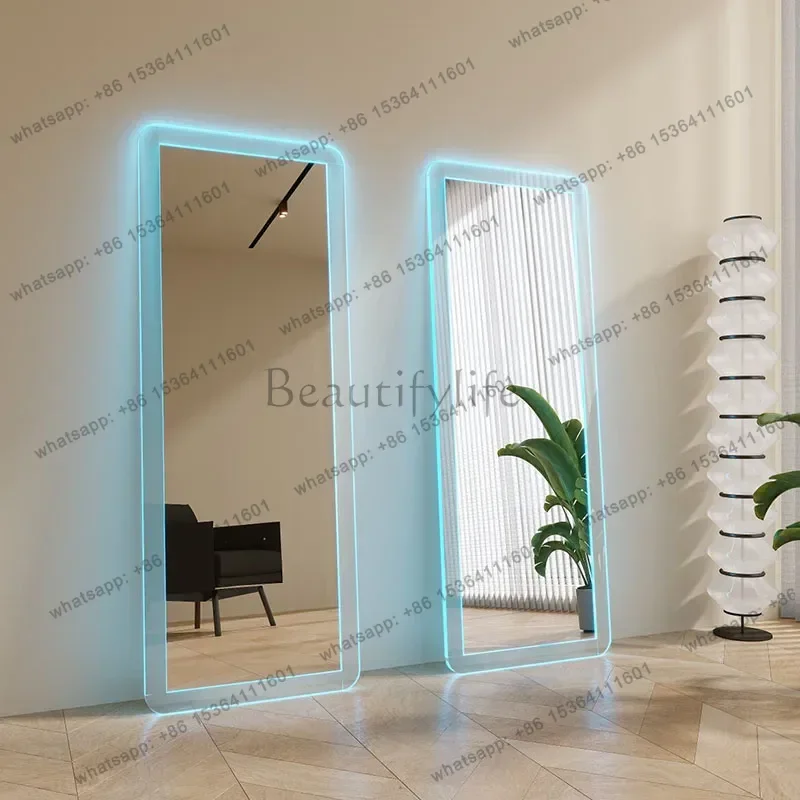 LD Light Modern Mirror Moving Standing Living Room Full Body Bedroom Funky Bathroom Long Mirror   Home Decorations
