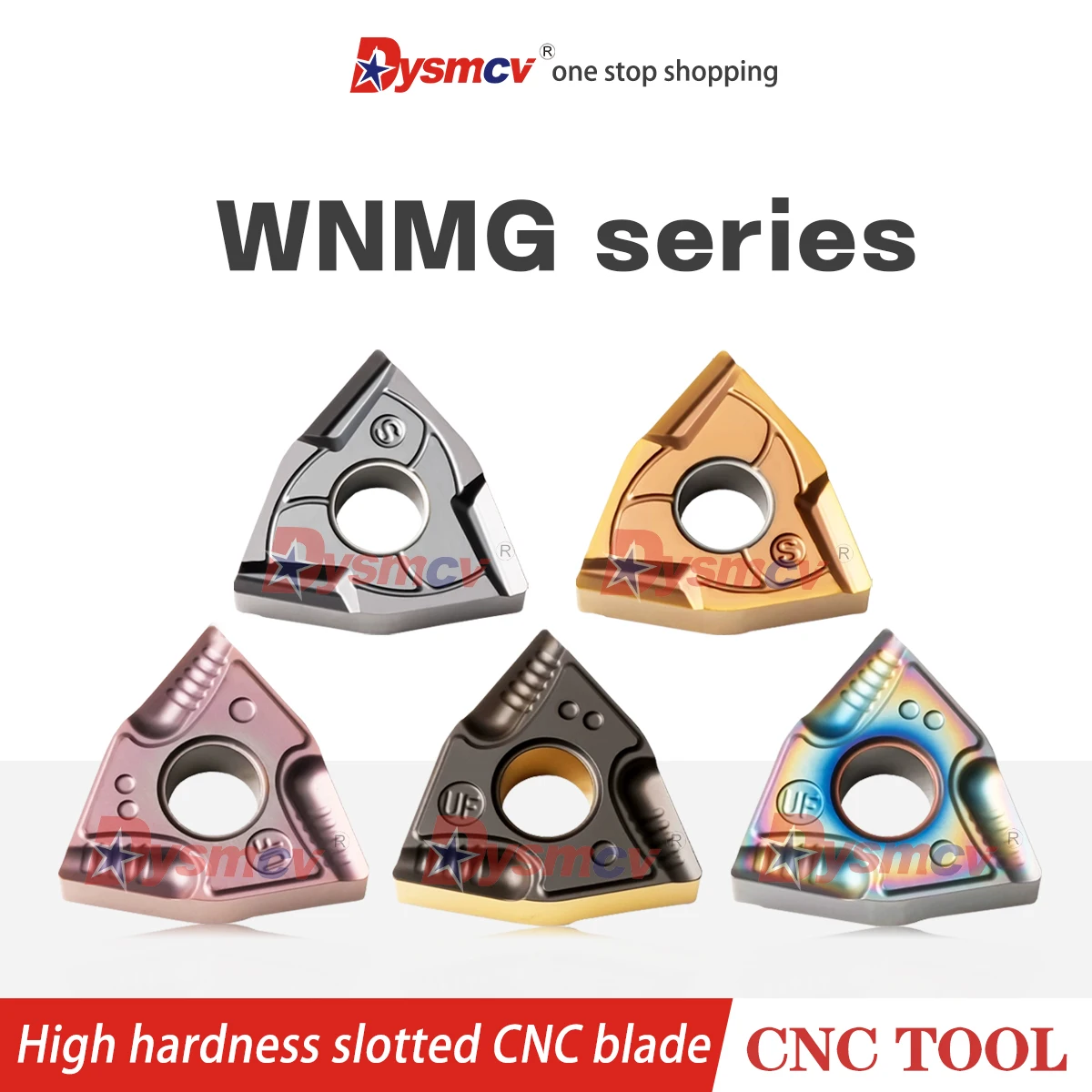 

WNMG080404 WNMG080408 R/L-UF L/R-S 10PCS CNC Peach Shaped Machining Stainless Steel Turning Blade Seven Color High Hardness Tool