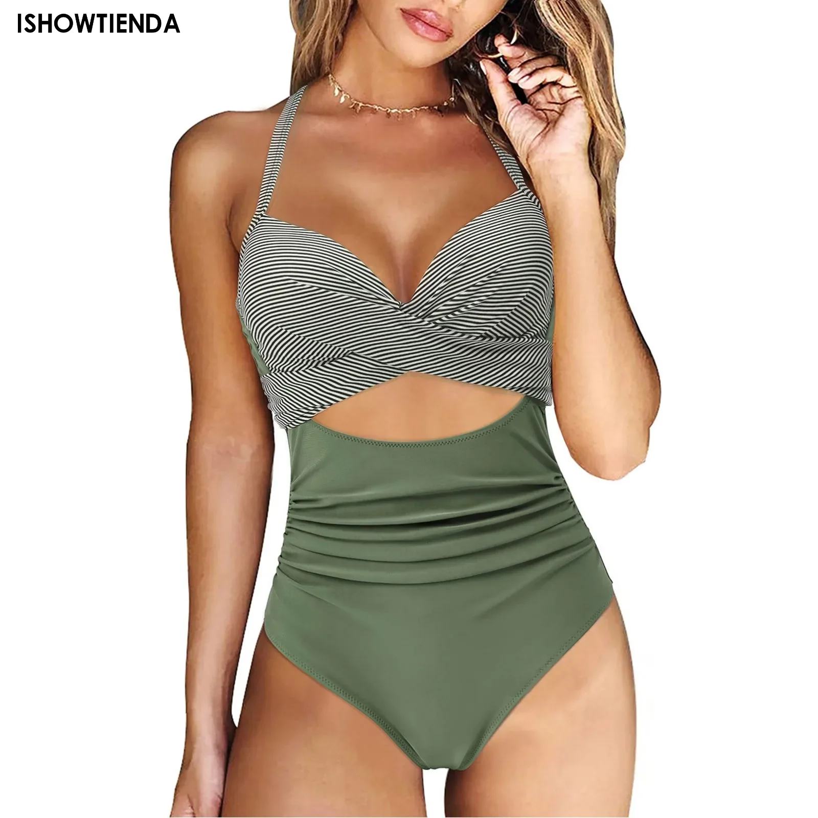 Maillot de bain imprimé léopard pour femmes, bikini sexy, push up, taille haute, ensemble deux pièces, tenue de plage, 2024