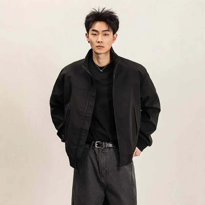 

American Style Coach Jacket For Men Women, Three-Proof Stand Collar Windbreaker, Retro Outdoor Flight Jacket, Autumn