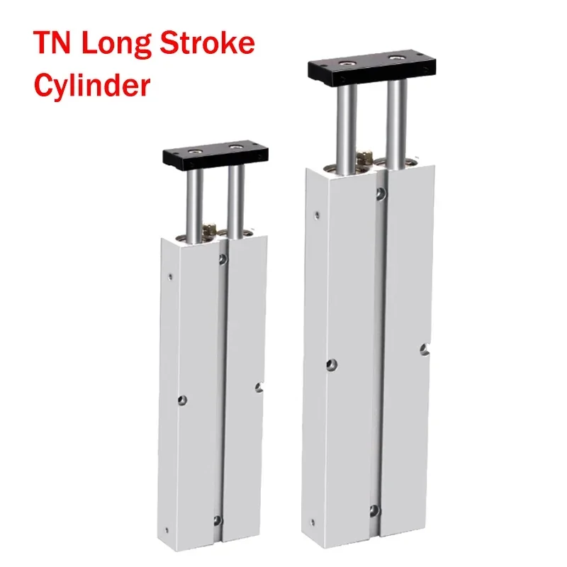 Double Twin-Rod Pneumatic Cylinder TN 10 16 20 25 32mm Aluminum Alloy Stroke 200 250 300 350 400 450mm Air Cylinder