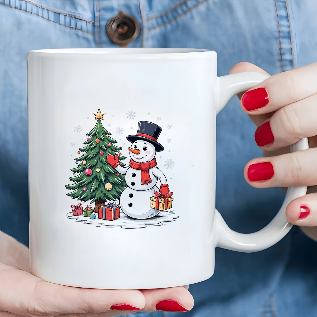 

11oz Snowman Christmas Cup Kids Drink Cup Family Office Christmas Gift