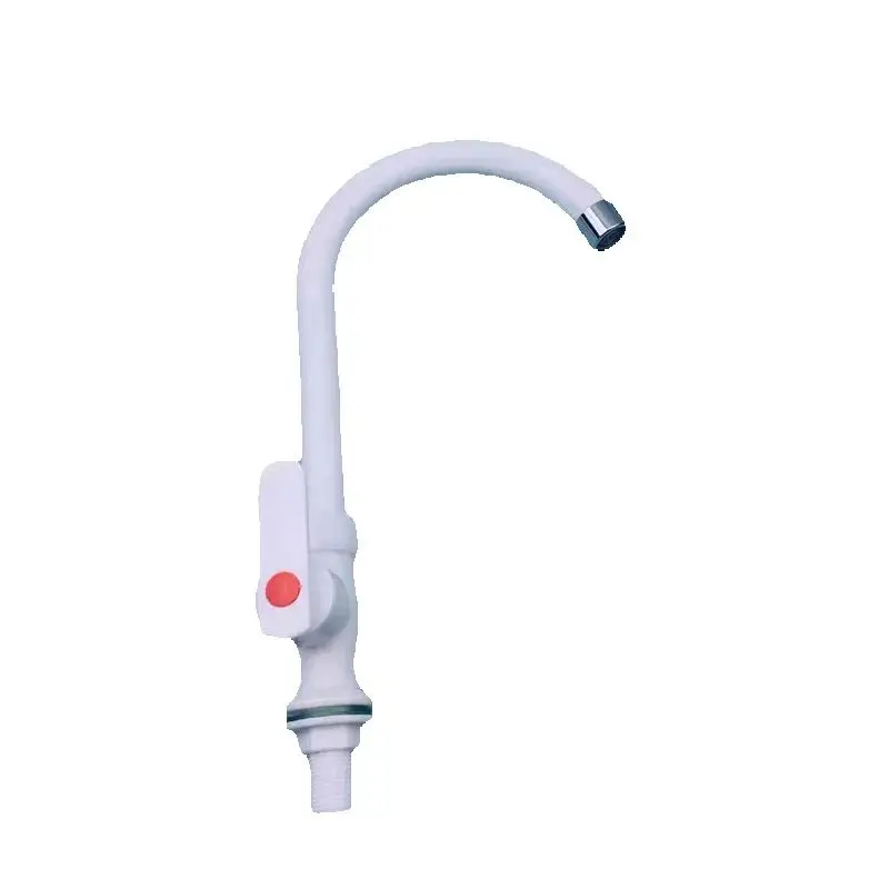 

1 шт. одиночный кухонный пластиковый смеситель из помпона, инженерный бытовой универсальный смеситель для раковины для двора, кухни, ванной комнаты