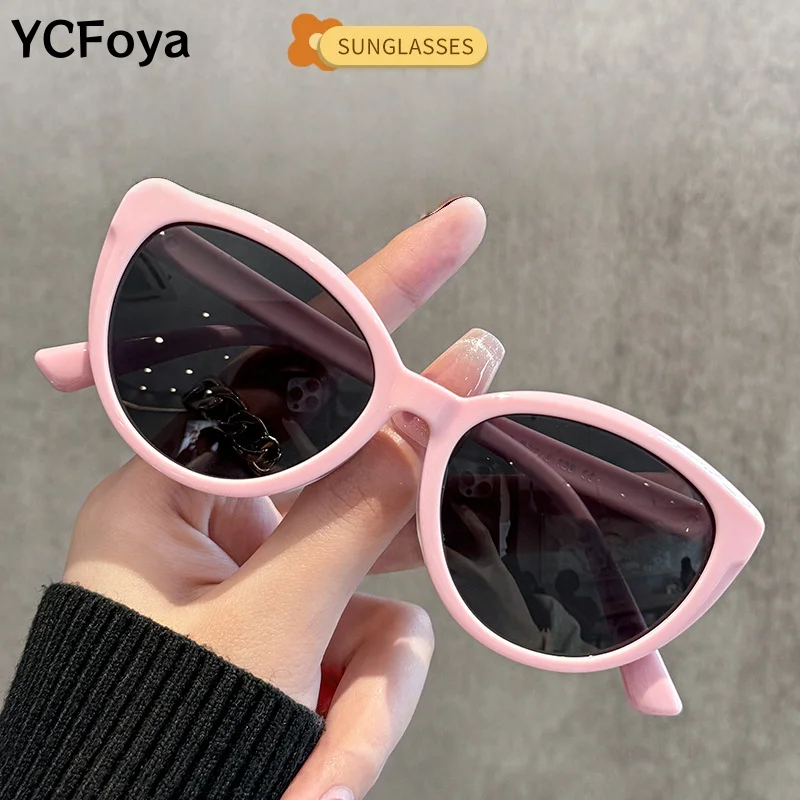 

YCFoya New TR90 High Definition Polarized Sunglasses for Girls Cat Eye Retro Fashion UV Protection Anti Glare Glasses 6154