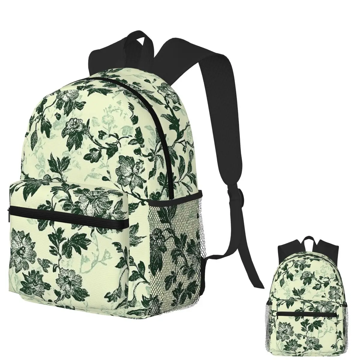 

Beautiful Delicate Exotic Botanical Chintz For Upholstery Makers Backpack School Bag Hiking Travel Daypack Bookbag Shoulder Bags