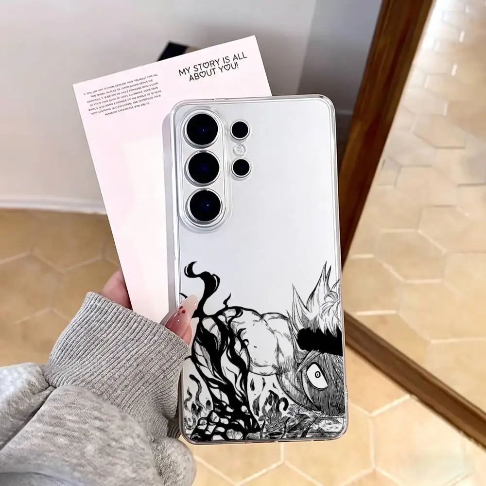 Asta Black Clover Cool   Phone Case For Samsung S25,S24,S21,S22,S23,S30,Ultra,S20,Plus,Fe,Note,10,9,5G Transparent Cover view 2