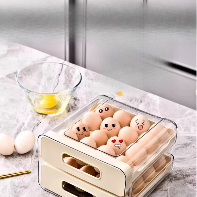 

Egg storage box, special basket rack for refrigerator, drawer type thermal insulation, food grade egg rack, fresh-keeping box
