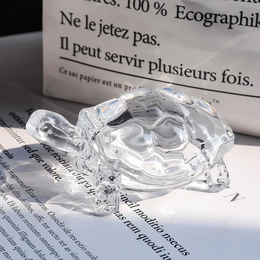 A Crystal Turtle Ornament, Mini Turtle Statue, Lucky Ornament, Suitable for Home Office Desk Decoration, Home Decoration
