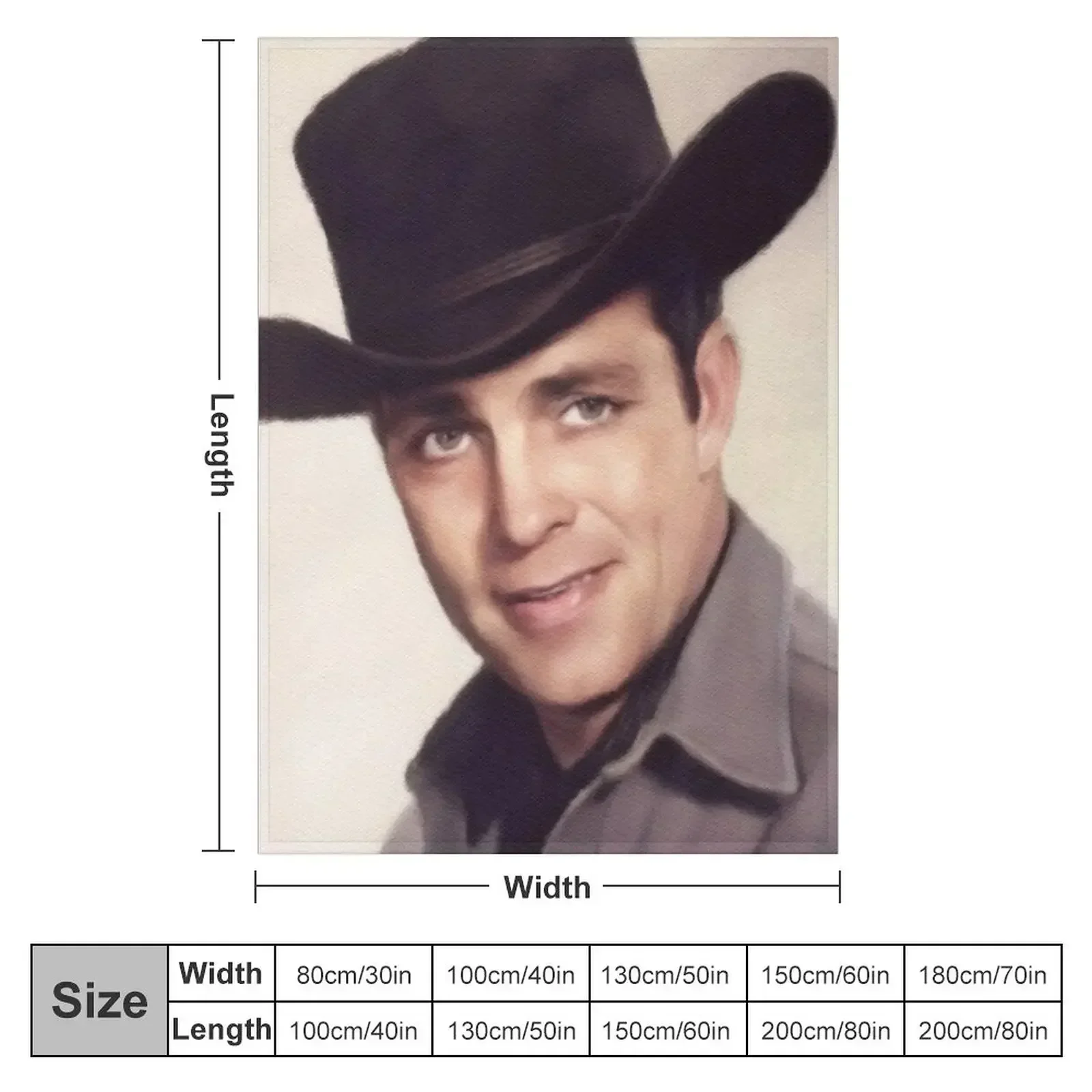 Dale Robertson, Actor Throw Blanket couch cozy soft plush fuzzy picnic outdoor blanket