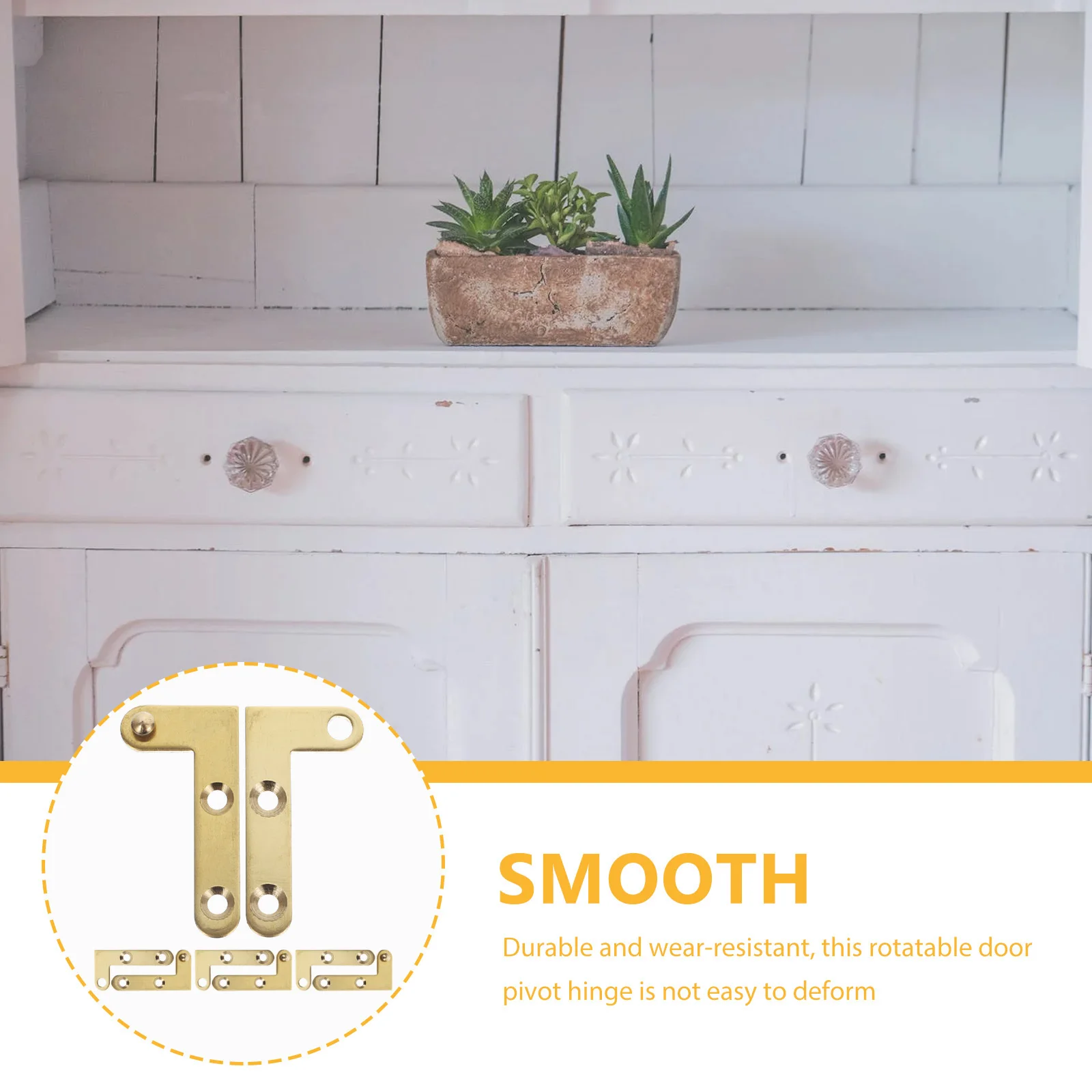 4세트 구리 피벗 힌지 다락방 사다리 힌지 360도 회전 도어 피벗 하드웨어 숨겨진 도어 힌지