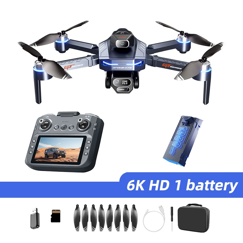 Lenovo GT8 Drone 8K HD Drie-camera Luchtfotografie Wifi FPV RC met scherm Borstelloze motor Opvouwbare Quadcopter Dron Speelgoed