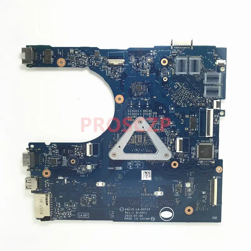 CN-0NWT95 0NWT95 NWT95 For DELL 3459 3559 Laptop Motherboard With SR2EU I3-6100U CPU AAL15 LA-D071P 100%Full Tested Working Well