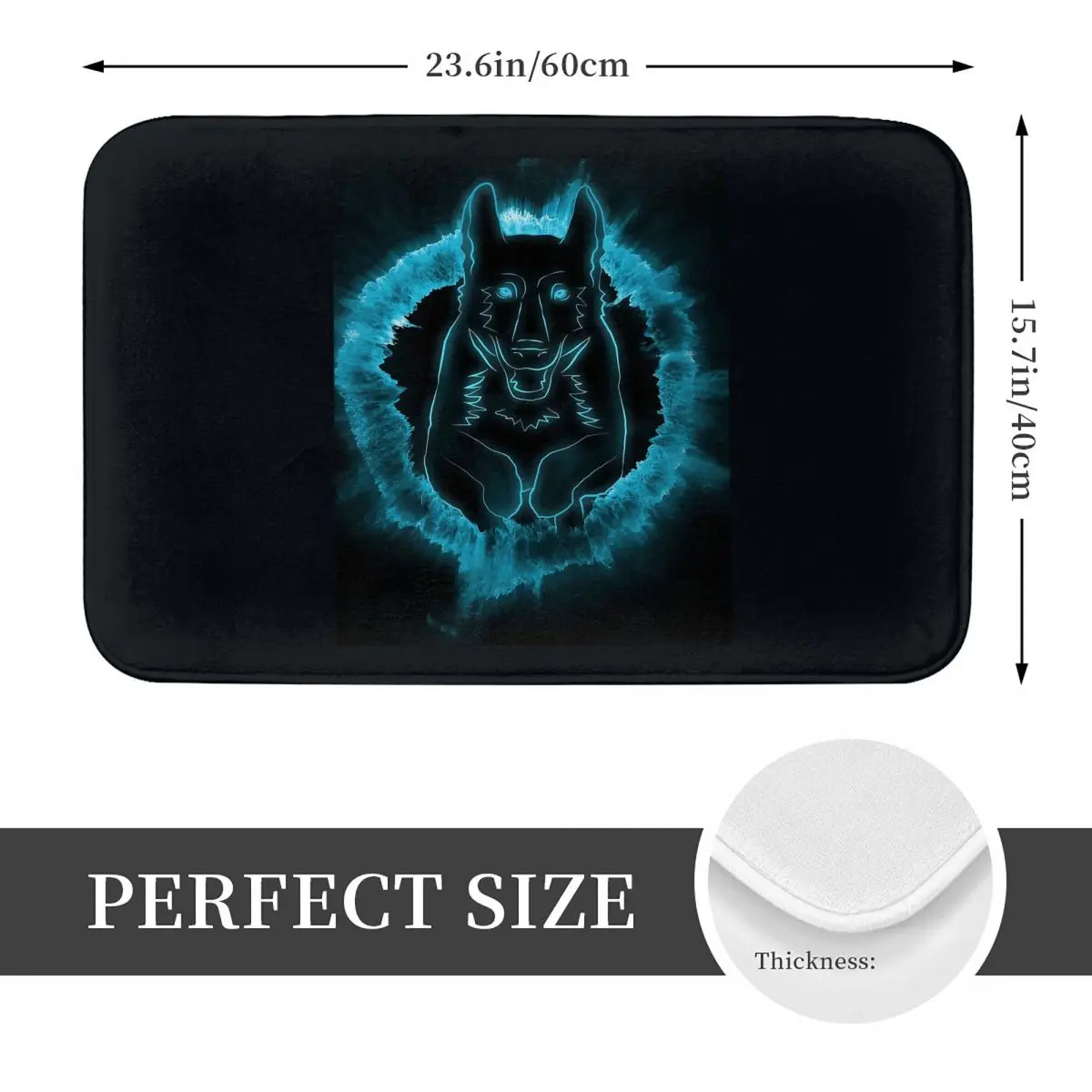 Belgian Shepherd Dog Malinois Anti-slip Doormat Floor Mat Sand Scraping Carpet Rug for Kitchen Entrance Home Balcony Footpad Mat